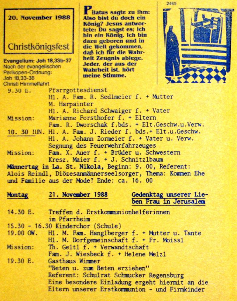 Nr. 45 /1988 Jahrgang 15 vom 20. Nov bis 27. Nov