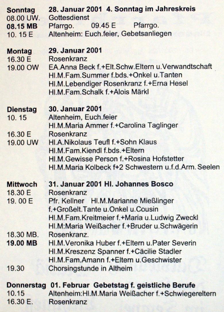 Nr. 5 /2001 Jahrgang 28 vom 28. Jan bis 04. Feb