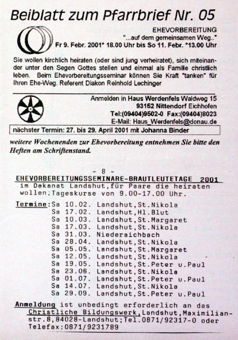 Nr. 5 /2001 Jahrgang 28 vom 28. Jan bis 04. Feb