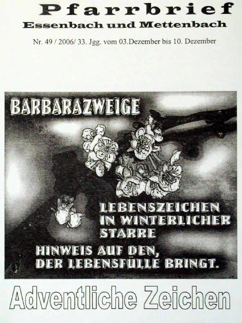 Nr. 49 /2006 Jahrgang 33 vom 03. Dez bis 10. Dez