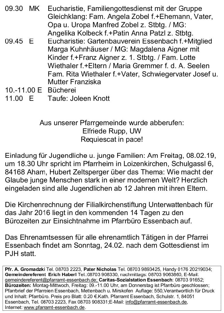 Nr. 6 /2019 Jahrgang 46 vom 03. Feb bis 10. Feb