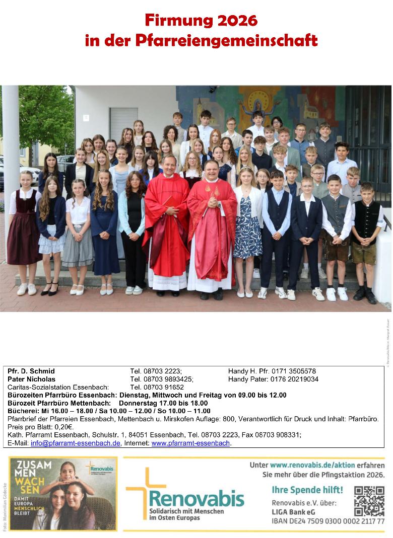 Nr. 21 /2026 Jahrgang 53 vom 17. Mai bis 14. Jun