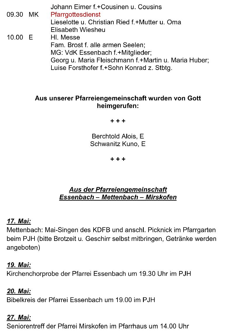 Nr. 21 /2026 Jahrgang 53 vom 17. Mai bis 14. Jun